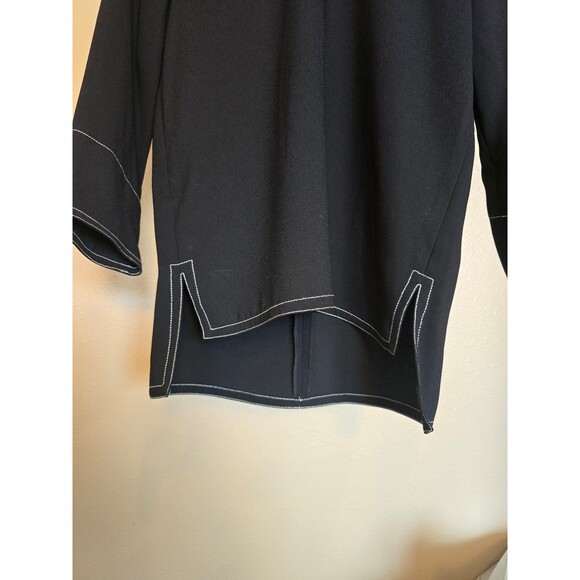 Zara Woman Size XXS 3/4 Length Sleeve Black Blouse with Button Details - Picture 3 of 7